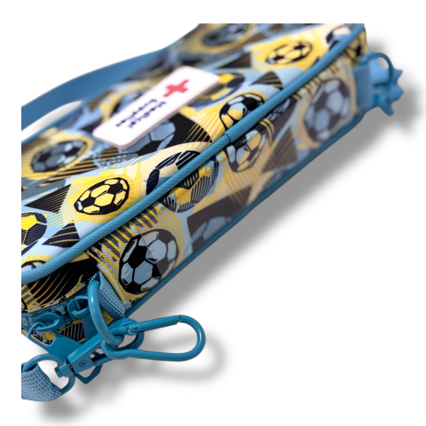 Football print insulated EpiPen case (medical case for EpiPens/Jext) - pre-order now for delivery in July
